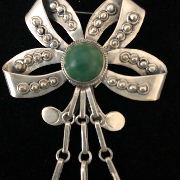 *SOLD*Taxco 980 Fine Silver Flower Brooch - Picture 4 of 8